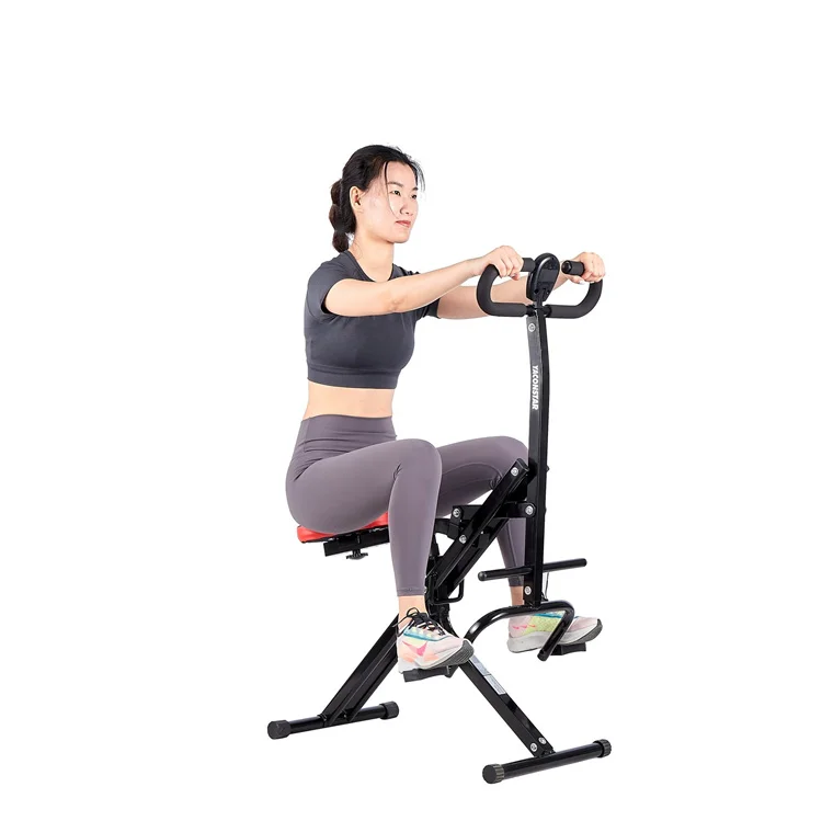 

Dropshipping Fitness Indoor Row-n-ride Machine Total Crunch Horse Riding Exercise Machine, Black