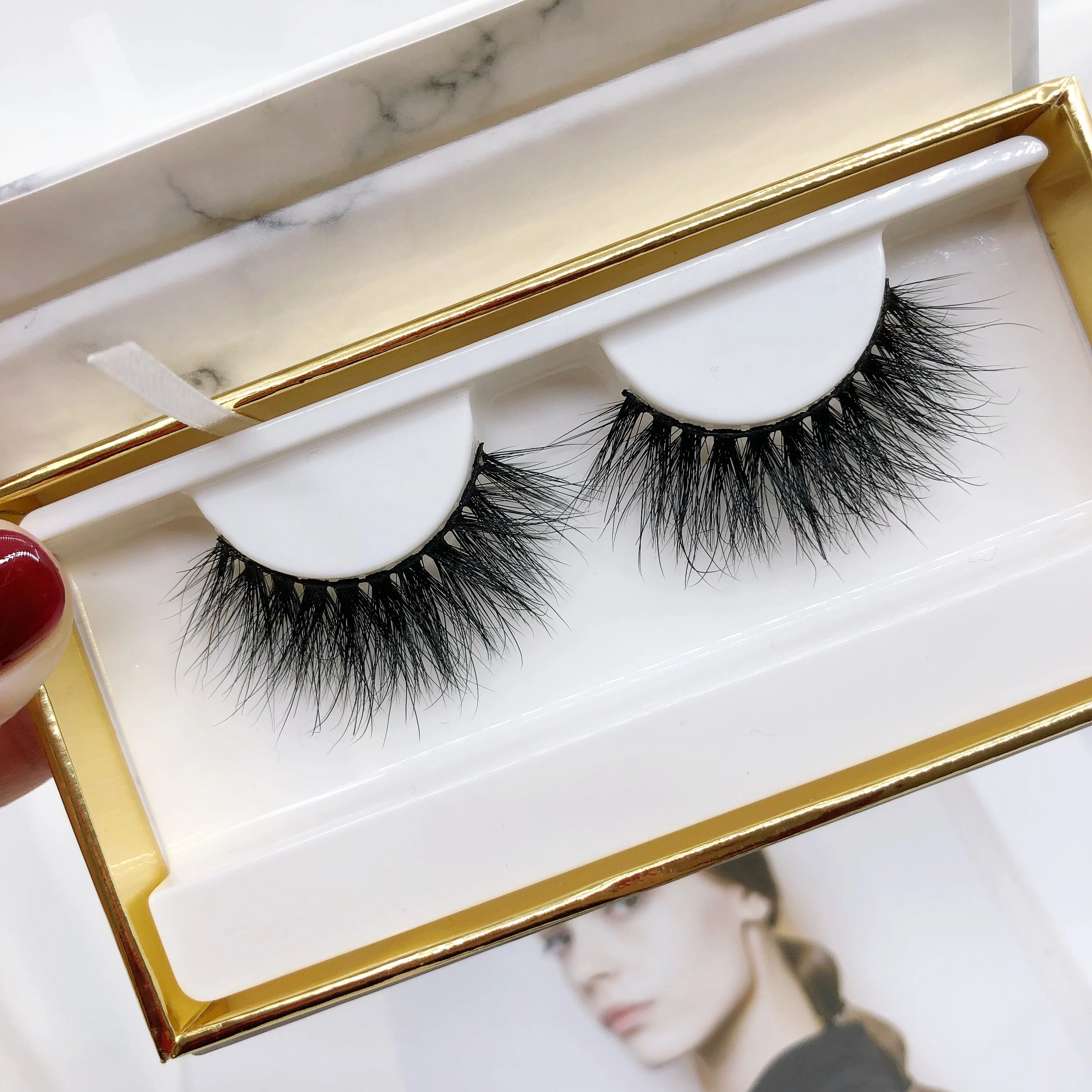 

Handmade Natural Black Daily Makeup Strip Mink Eye Lash Wholesale Vendor 3D Mink Lashes