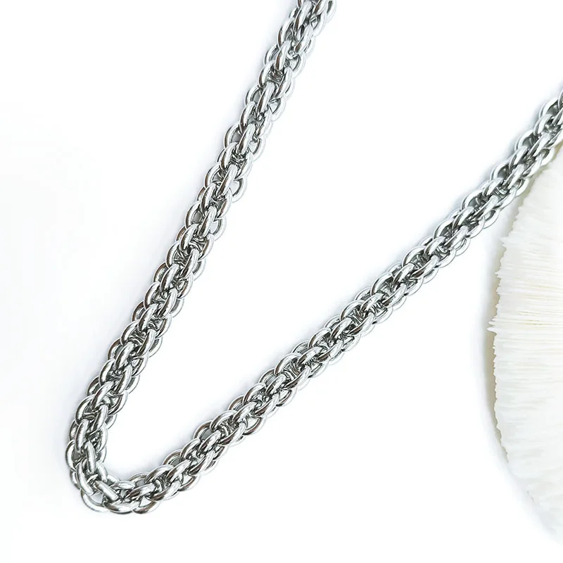 

Hook Ups Round Circle Link Chain Mens Necklace Bracelet Jewelry Set Stainless Steel Lantern Necklace