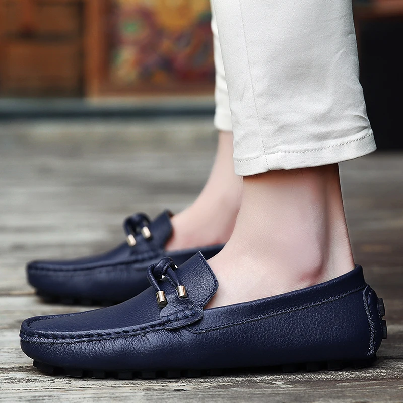 

Men's Sneakers cow suede Leather Men Loafers Shoes Fashion Slip on Men Driving Shoes Soft Sapato Masculino Mocassin Homme