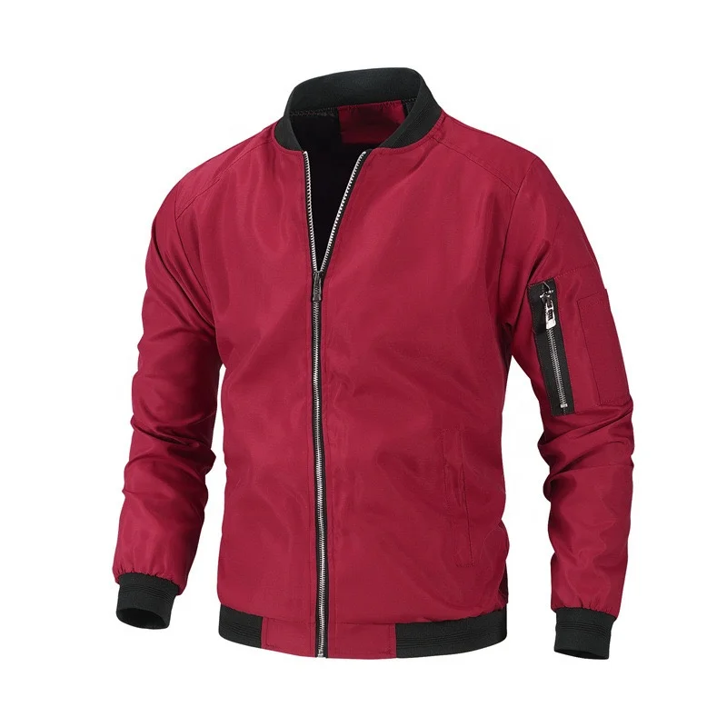 

Custom Logo Clothes Men's Jacket Windproof Autumn Long Sleeve Casual Jacket Coat Bomber Jacket