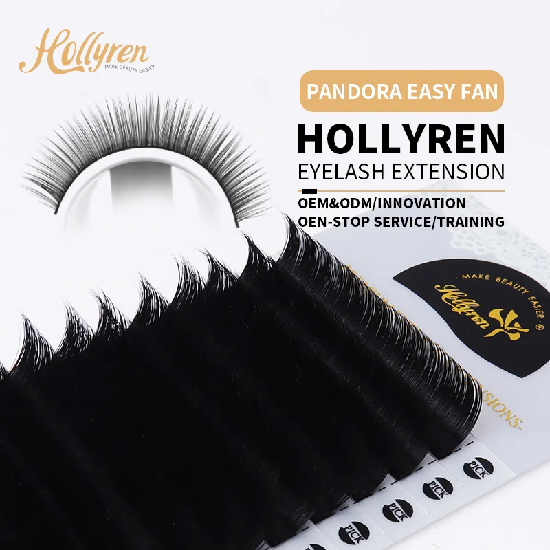 

Hollyren Easy Fan Lashes Mega Volume Eyelash Extensions Self Fanning Lashes 2D~10D Premade Volume Eyelash Extensions Cil