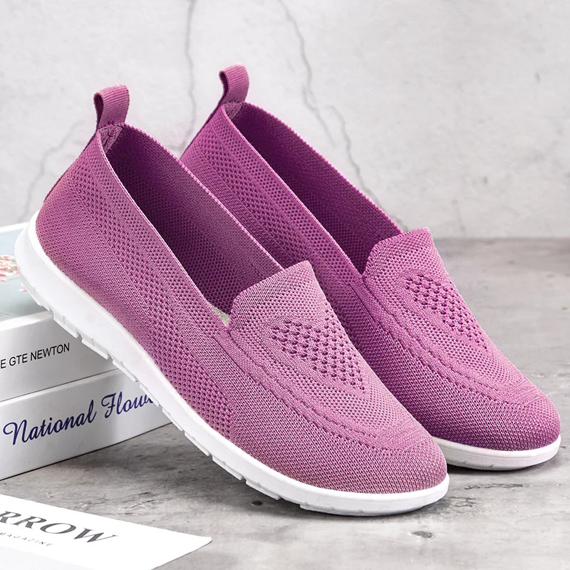 

Women's comfortable slip on Sneakers mesh Loafers trending lady Nurse shoes high quality shoes for women sock shoes, Picture