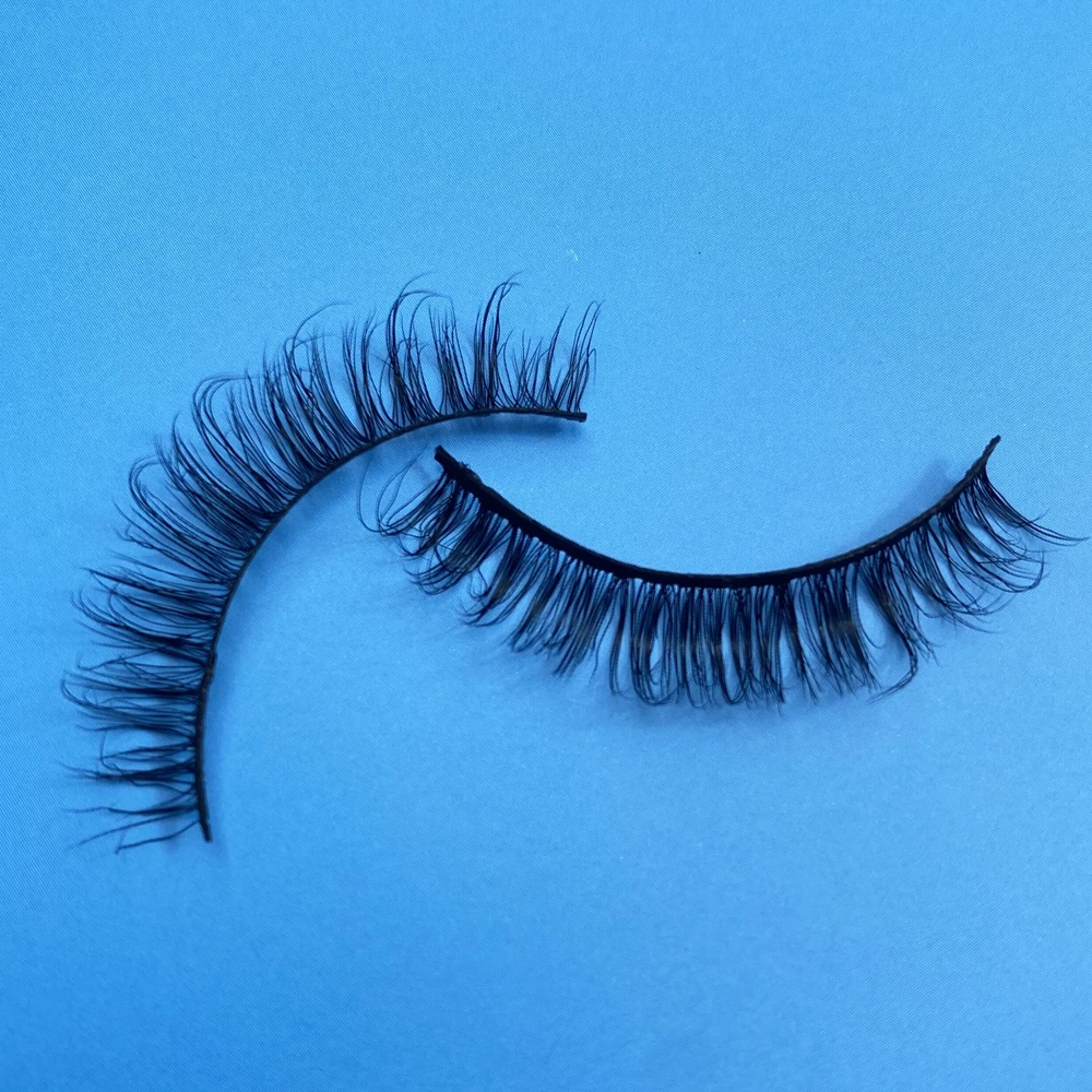 

Cruelty free 3d handmade false eyelash vendor wholesale natural silk russian d curl strip lashes supplies