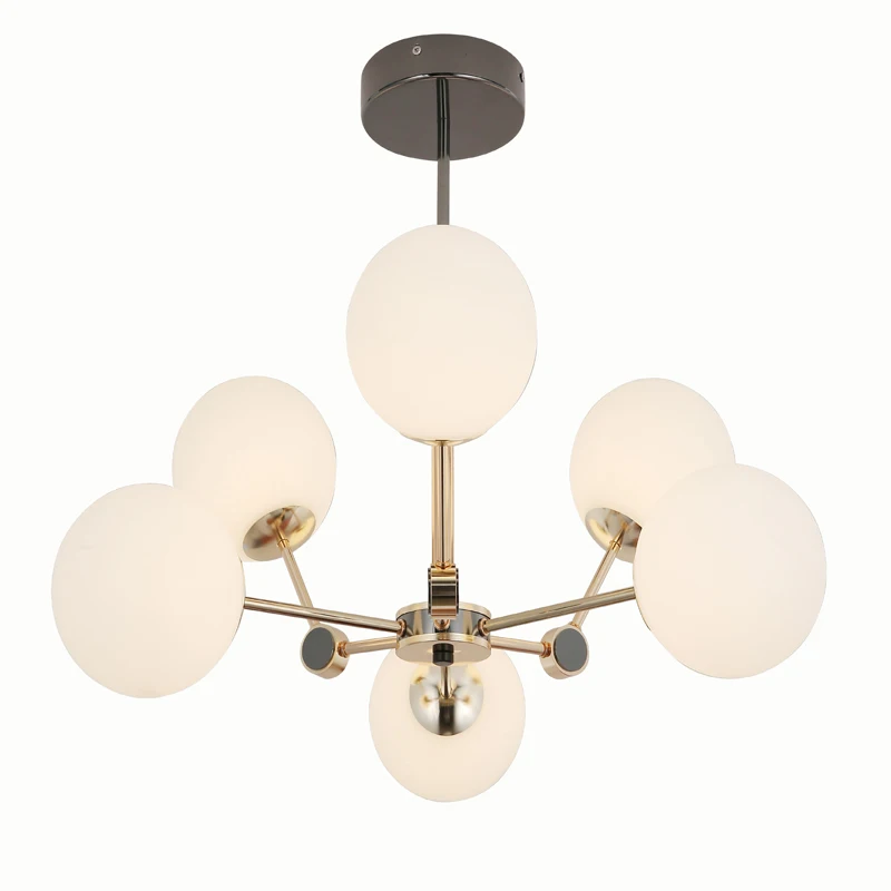 Nordic European modern chandelier acrylic ball adjustable led pendant lamp light for living room dining room