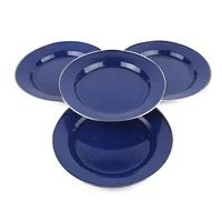 

9 /10 inch Blue metal camping enamel plates
