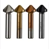 HSS 6542 Titanium Coated 3 flute 60 90 120degree HSS Chamfer Cutter Mill Drill