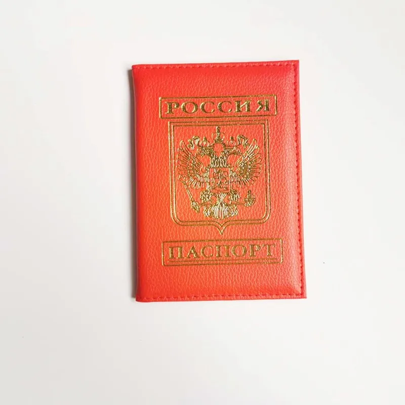 
Wholesale custom logo Russia Gilding High-end pink leather travel passport cover 