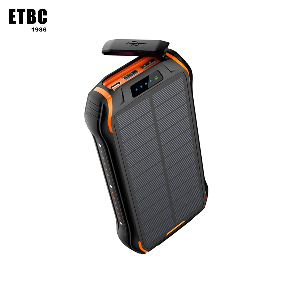 Wireless Waterproof Mobile Solar Charger Power Banks 20000mah Solar Power Bank With LED Light - ANKUX.COM