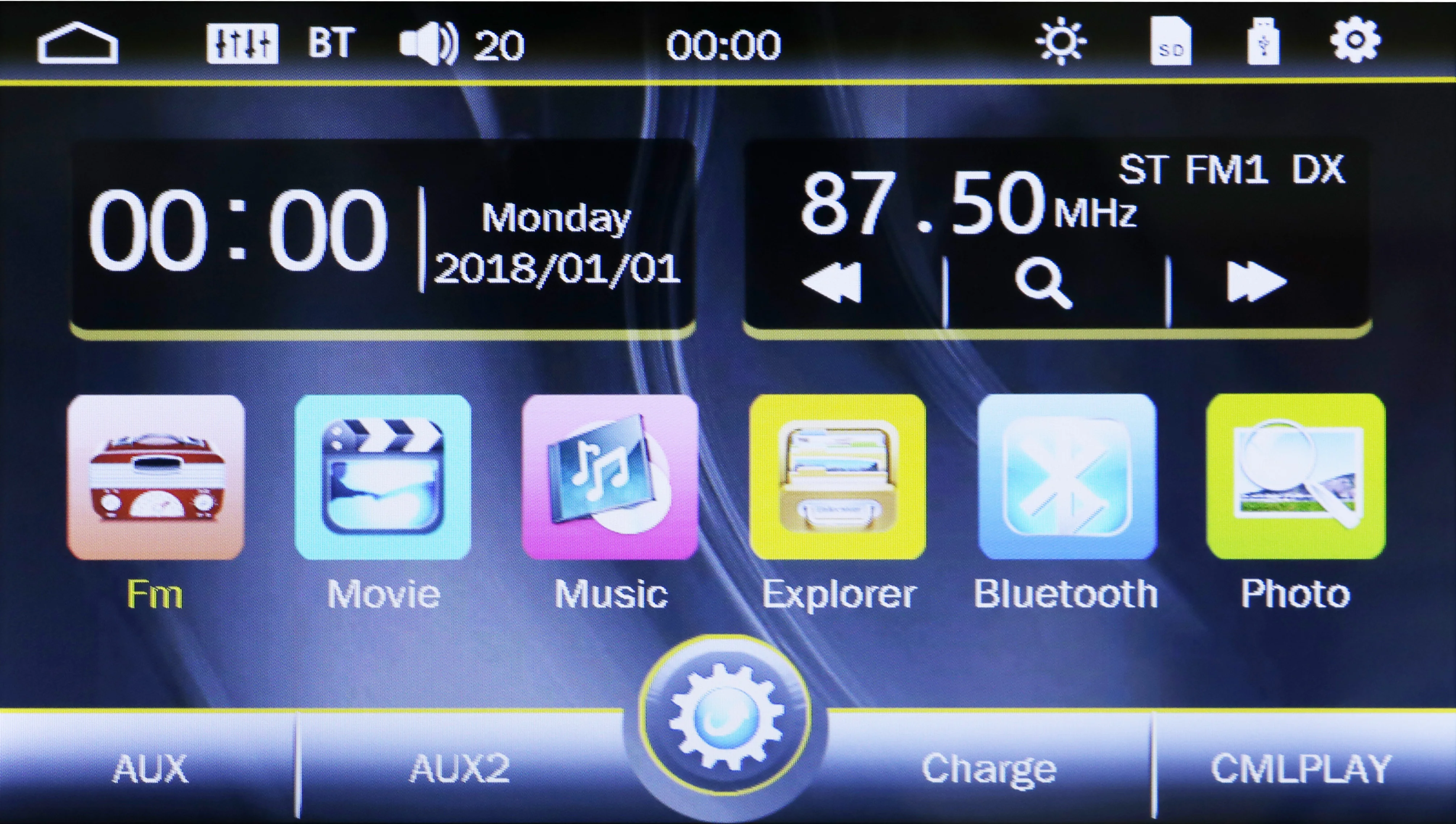 Sunwayi In Dash Car Multimedia System Mp5 Player Universal Doble Din
