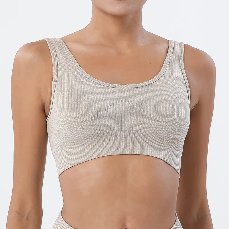 

2021 New Sexy Top Women's Underwear Yoga Sports Bra Elastic Brassiere Nylon Women's Tube Top Tight Underwear Women 7 Colors