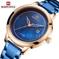 

NAVIFORCE 5008 HOT Quartz Woman Watches Top Brand Luxury Wristwatches Women's Fashion Shell Dial Date WristWatch Lady Gift Clock