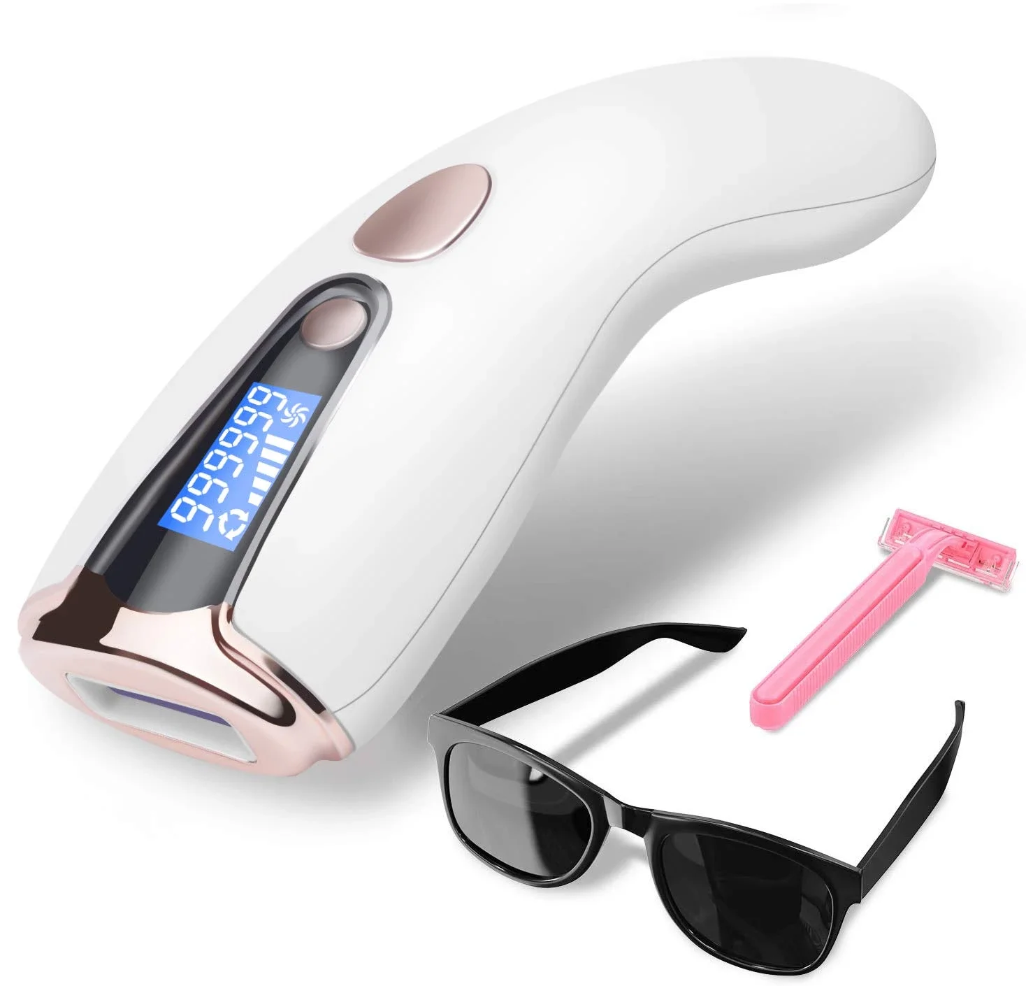 

2021 Amazon hot sell Home Use Permanent Handset Laser Epilator IPL Hair Removal Machine, White