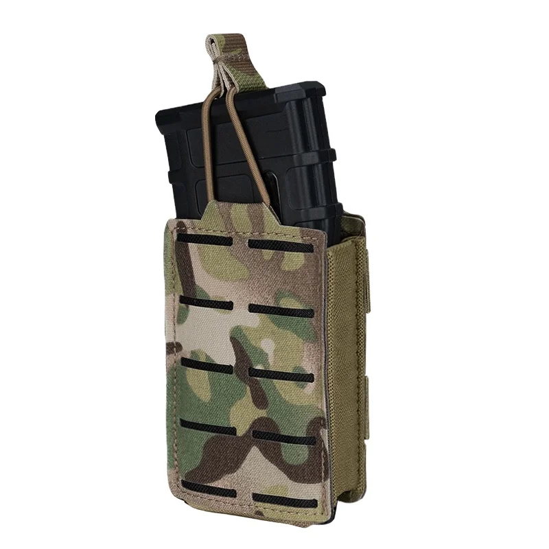 

IDOGEAR Laser Cut Tactical Slingle Mag Pouch 500D Nylon Molle Tactical Magazine Pouch for 5.56 mm Mags