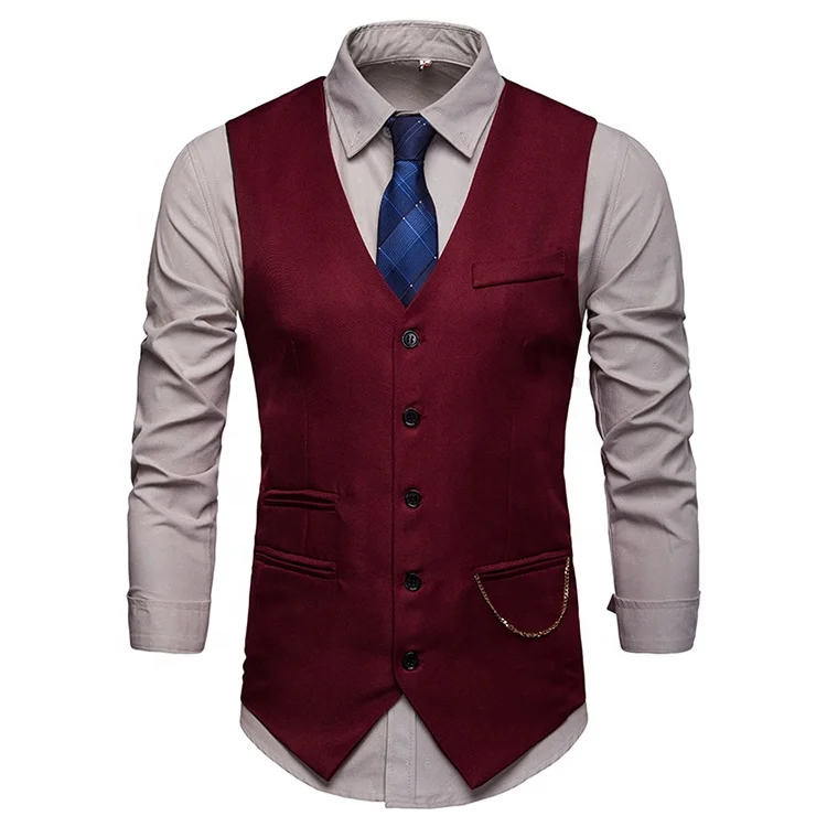 

Mens formal sleeveless waistcoat for suit, Multi