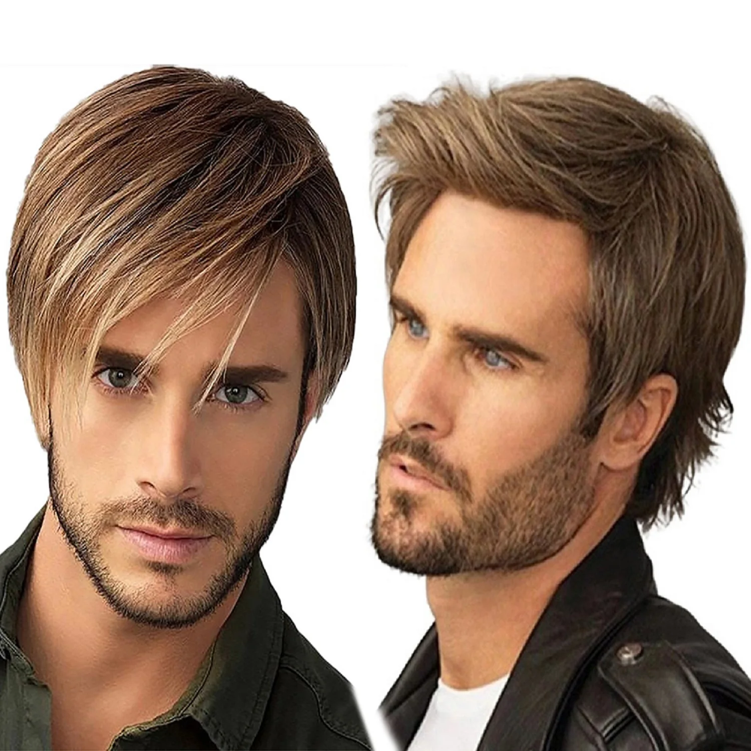 

MJ BEAUTY high quality synthetic Latest Natural Hair Wig For Men Short Hair Daily Wig For Men wig-m44