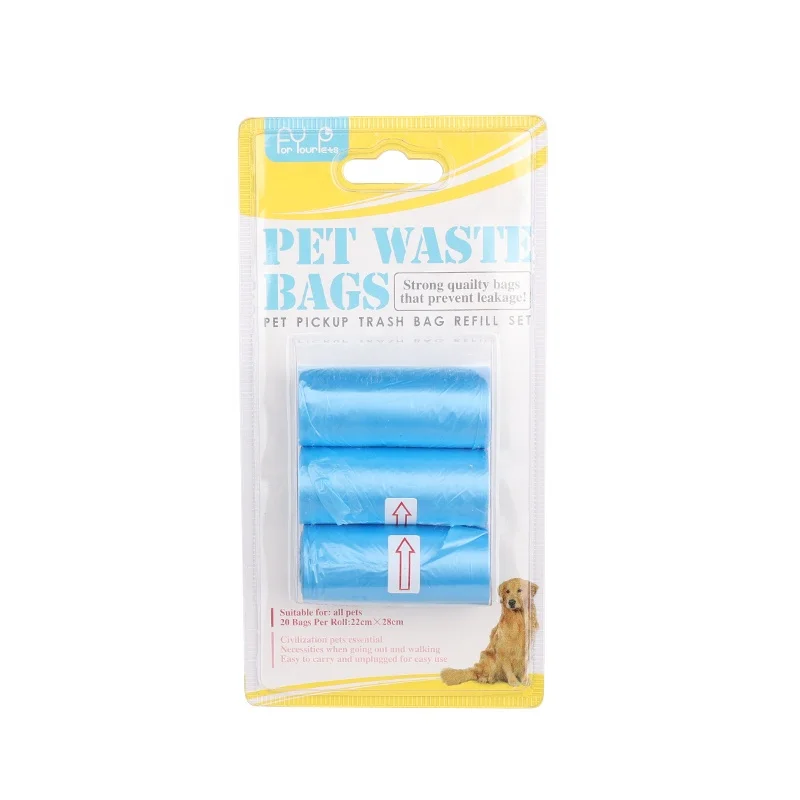 

Factory Wholesale Custom Plastic 3 In 1 Dog Pet Poop Bag, Sky blue