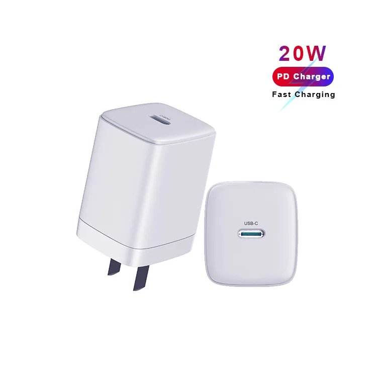 

PD 20W Fast Charging USB C Charger Phone 12 Pro Max Quick Charge QC 3.0 Type-C USBC Wall Phone Fast Charger, Black white