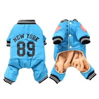 

Wholesale china designer retro sports style coats pet letter and digital clothing pets dogs clothes for puppies