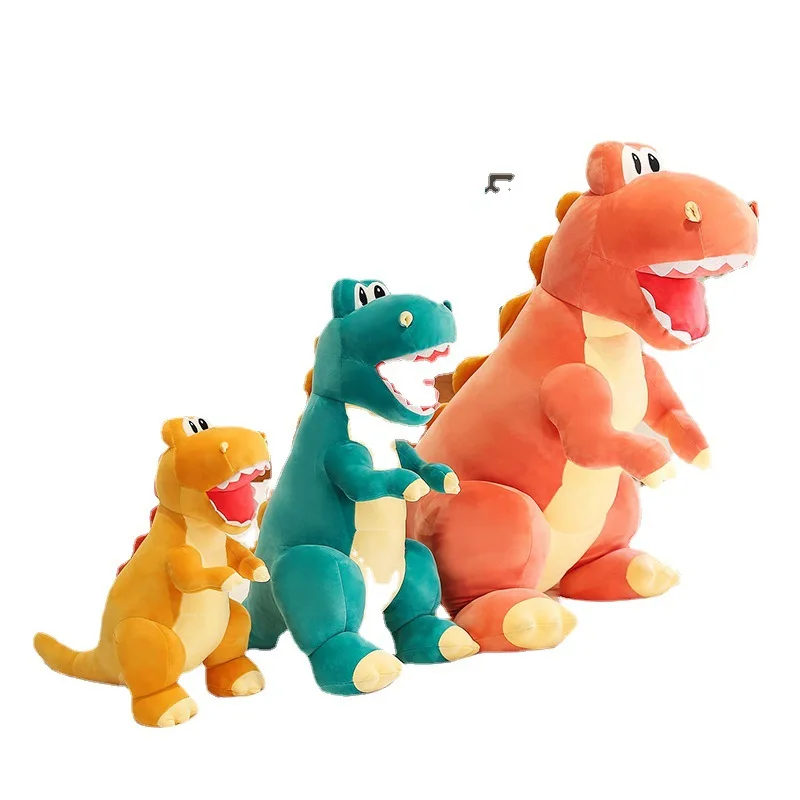 

Hot Selling Green Red Yellow Stuffed Animal Dinosaur Plush Toy Pillow