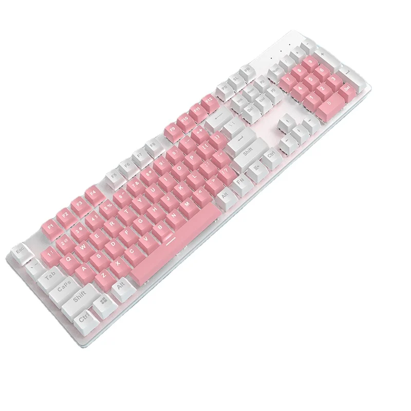 

Wholesales 104 keys gaming keyboard wired mechanical keyboard pc gaming gamer office home suitable for cute girls