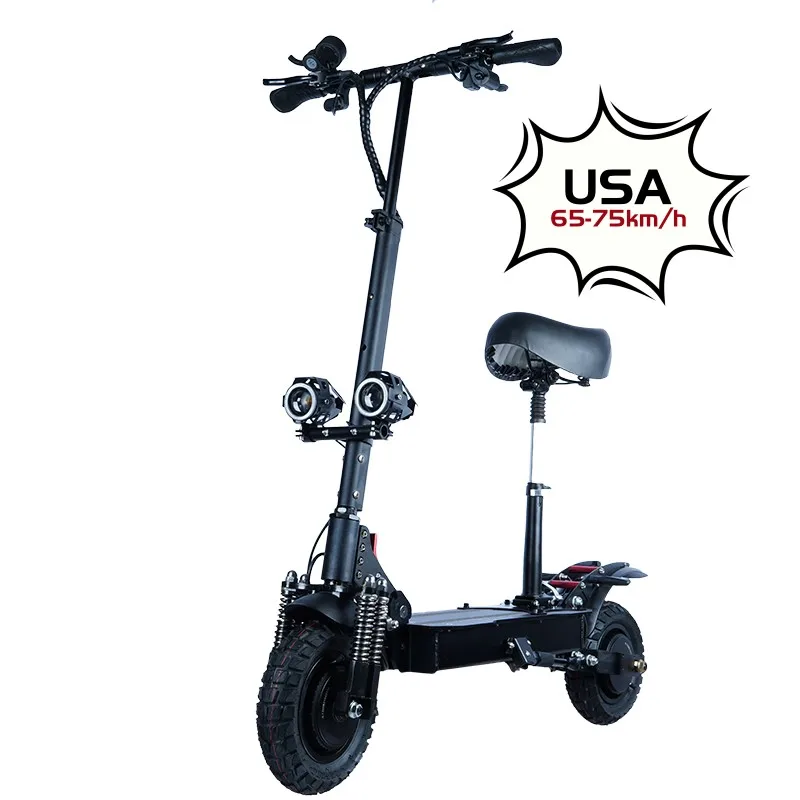 

USA Ready Stock Wholesale 2400w 60v Dual Motor Powerful Scooter Foldable Adult Electric Scooter