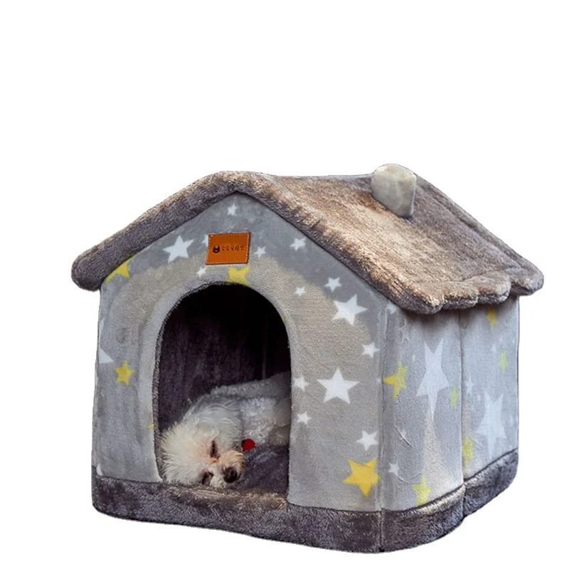 

Foldable Dog House Kennel Bed Mat For Small Medium Dogs Cats Winter Warm Chihuahua Cat Nest Pet Products Basket Puppy Cave Sofa, As picture or on your requirement