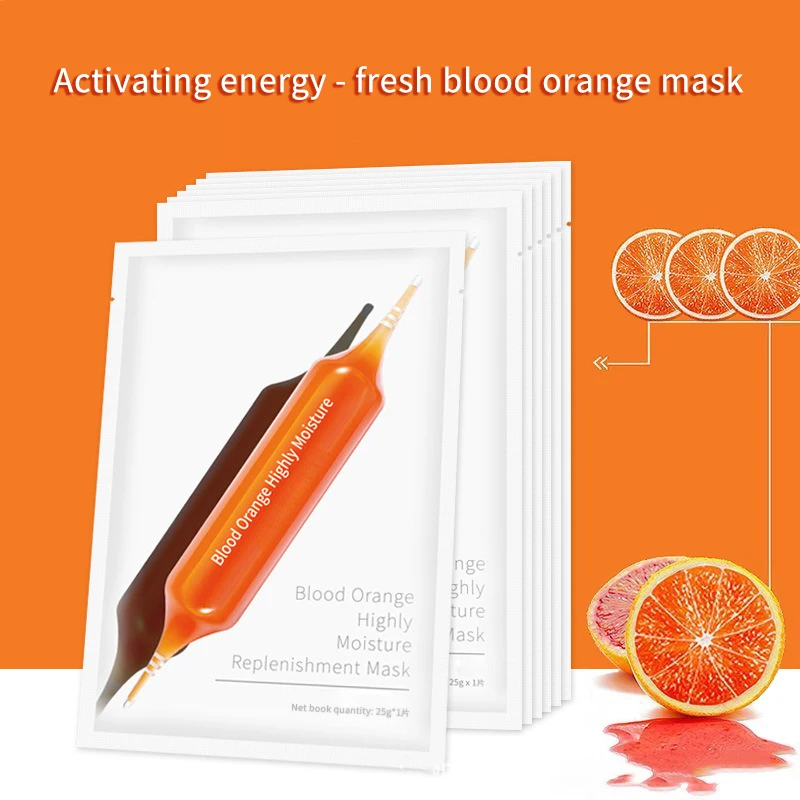 

Natural Fresh Blood Orange Acid Vitamin C Serum Hydrating Refreshing mask Skin Care mask