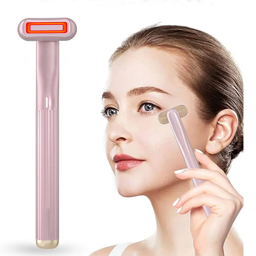 

2022 New 5 in 1 Multi-functional Ultrasonic beauty wand Red Light beauty device Microcurrents Face Eye Beauty massager