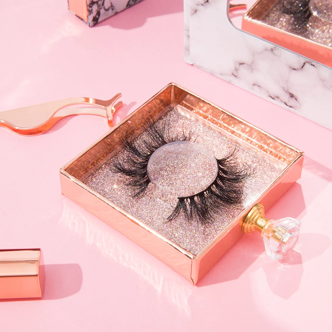 

practical ladies beauty eyelashes 100% fluffy 25mm mink lashes vendor false eyelashes