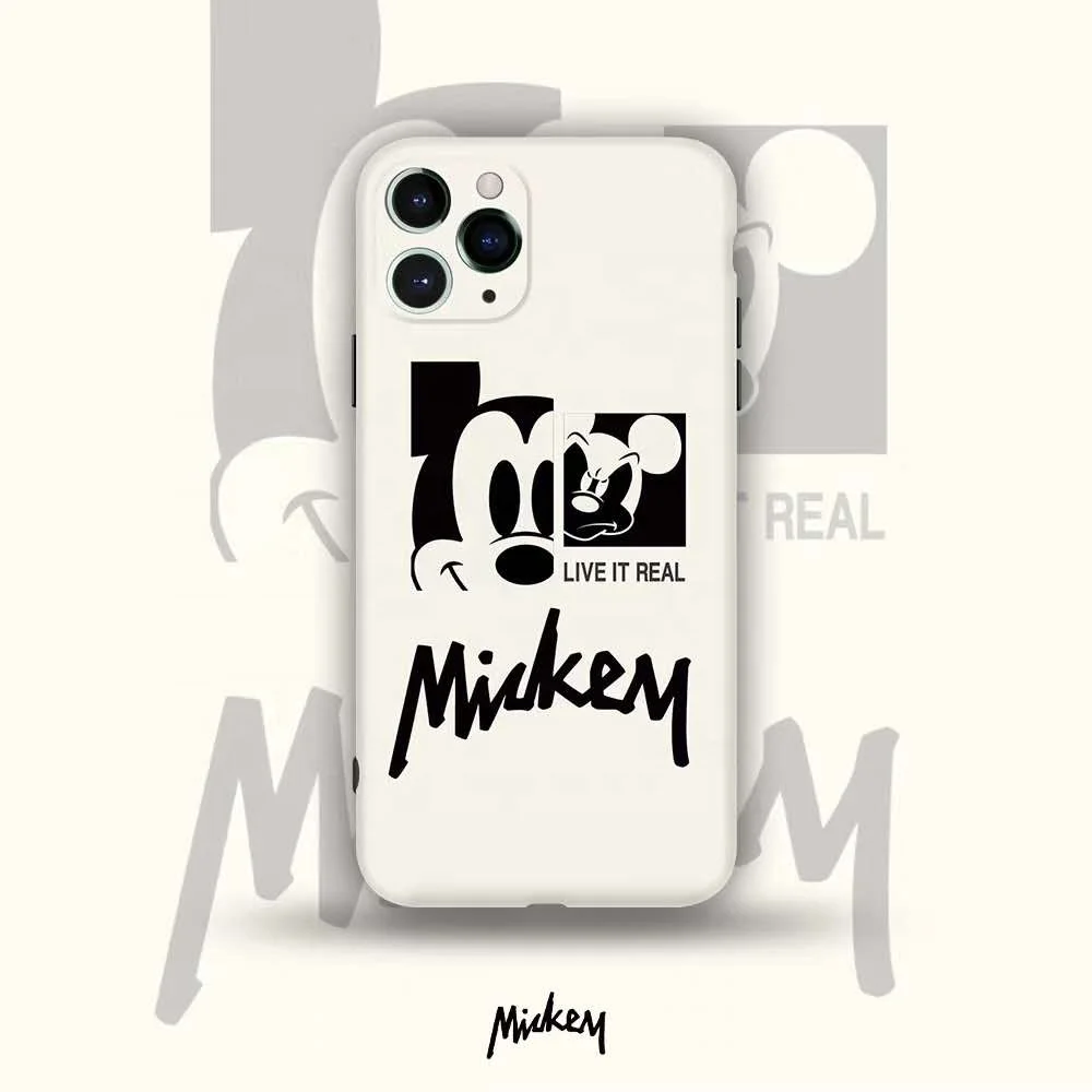 

Magic castle cartoon mickey retro mobile case with black and white for iPhone11 Promax