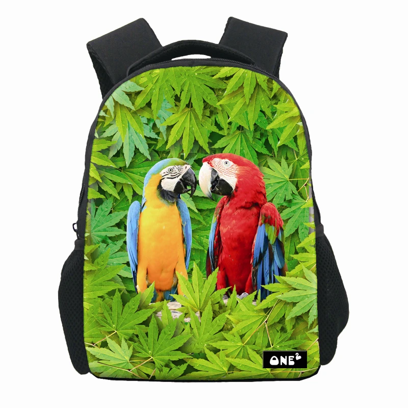 

Parrot design print school bag for teens large capacity lightweight school back bags schooltas nieuwe jongen, Customized