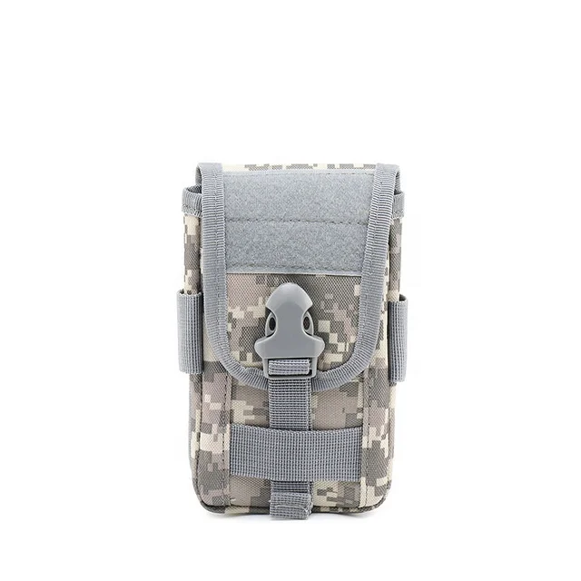 

2021 Men's military tactical bag waist bag mobile phone coin belt card bag camouflage nylon sports mobile phone case, Black