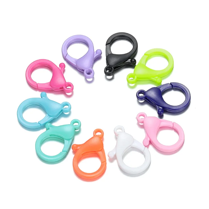 

Hot selling plastic colorful lamp shaped lobster buckle DIY Bag Hook Handbag doll tool lobster Clip Jewelry Necklace buckle, All kinds of colors