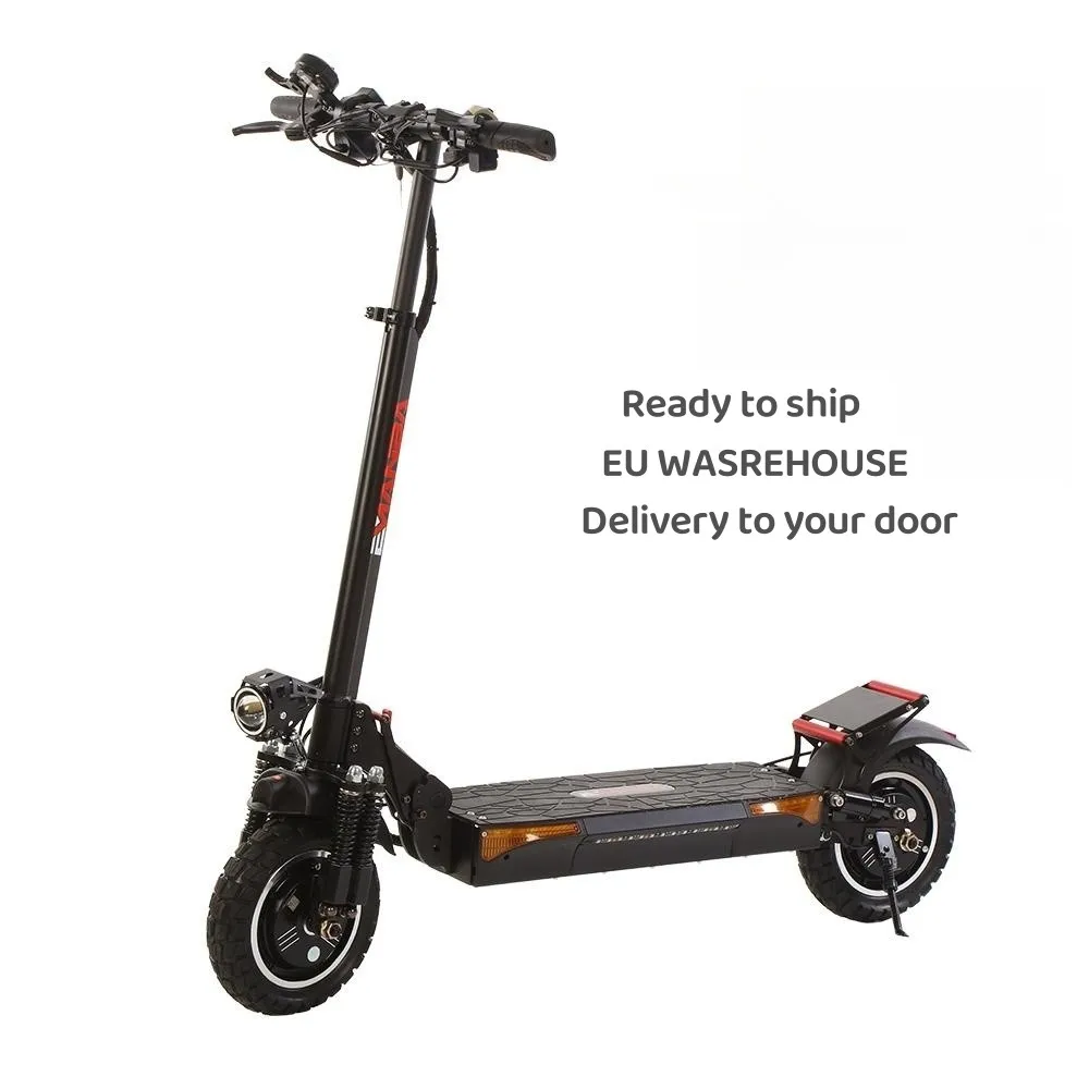

stock ready to ship dual motor electric scooter eu warehouse 10inch 500W 13ah 48V range 35-45km speed 40-50km/h electric scooter