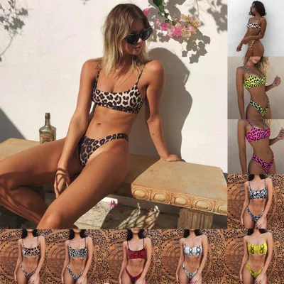 

Custom Summer Leopard Snake Push Up Bathing Suits For Women Thong Swimsuit Thong Bikini Trajes De Bano Para Mujer Bikini 2021