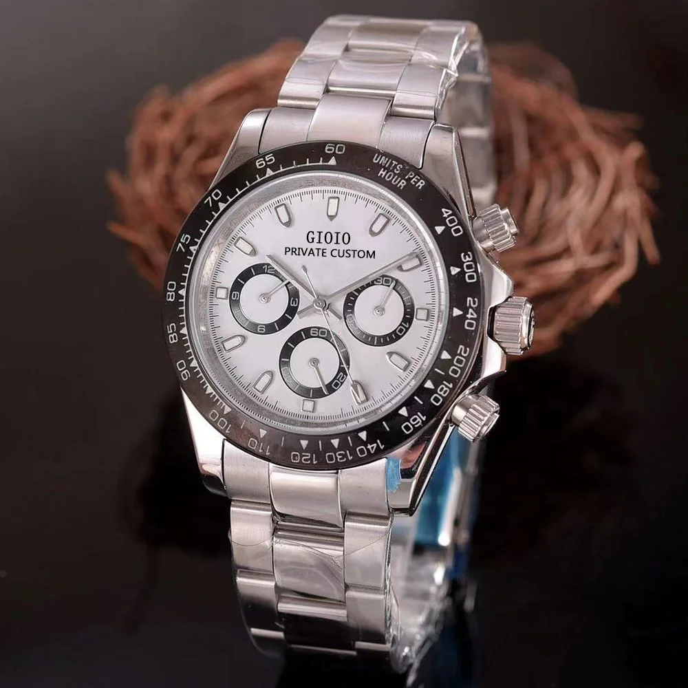 

40mm Automatic Mechanical Men Watch Luxury Stainless Steel Bracelet Sport Waterproof Wristwatch Men