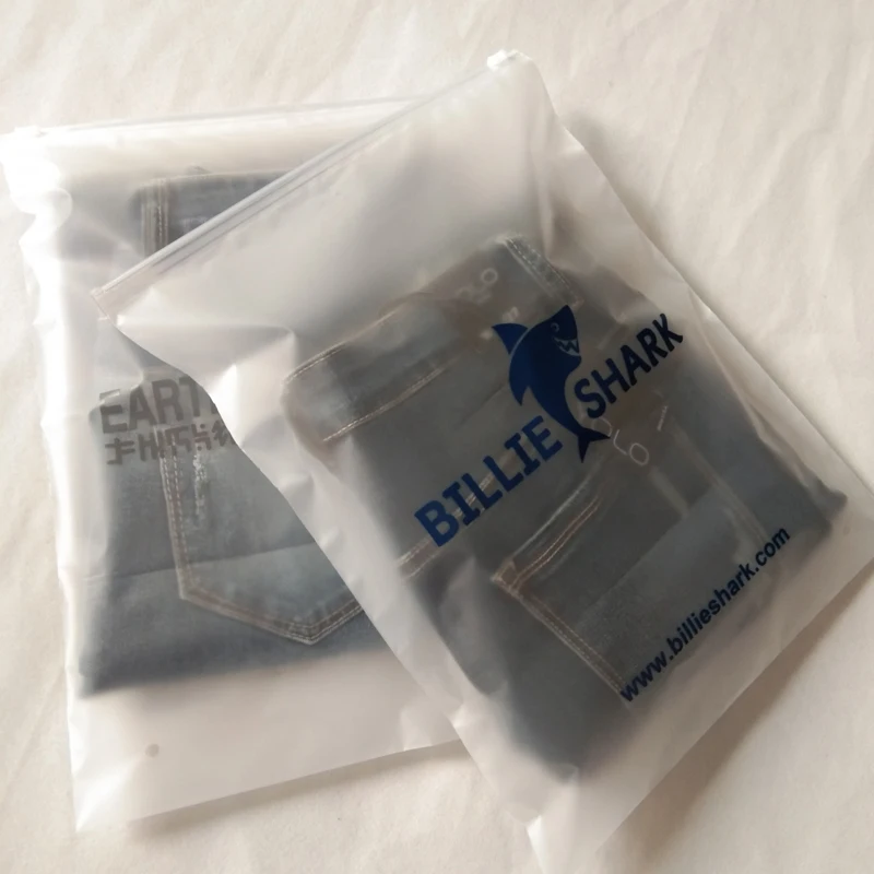 Custom Cellophane Bags Printed Logo Plastic Ziplock Bags Pvc Frosted