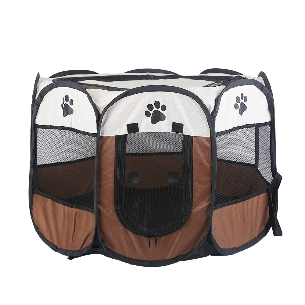 

Folding Pet Tent Dog House Octagonal Cage For Cat Tent Playpen Puppy Kennel Easy Operation Fence Outdoor Big Dogs House
