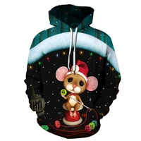 

Hot Sale 3D Customization Hoodie Sweatshirts Christmas Santa Claus Printed Long Sleeve Outerwear Hoodie Mens Casual