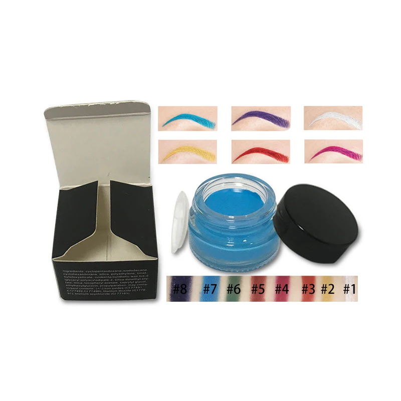 

QX 8 colorful dip brow soap with customer logo private label eye brow wholesale tinting brow pomade