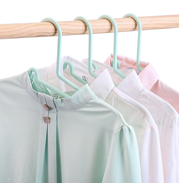 Seamless Thick Plastic Hangers Green Plastic Hangers Without Notches