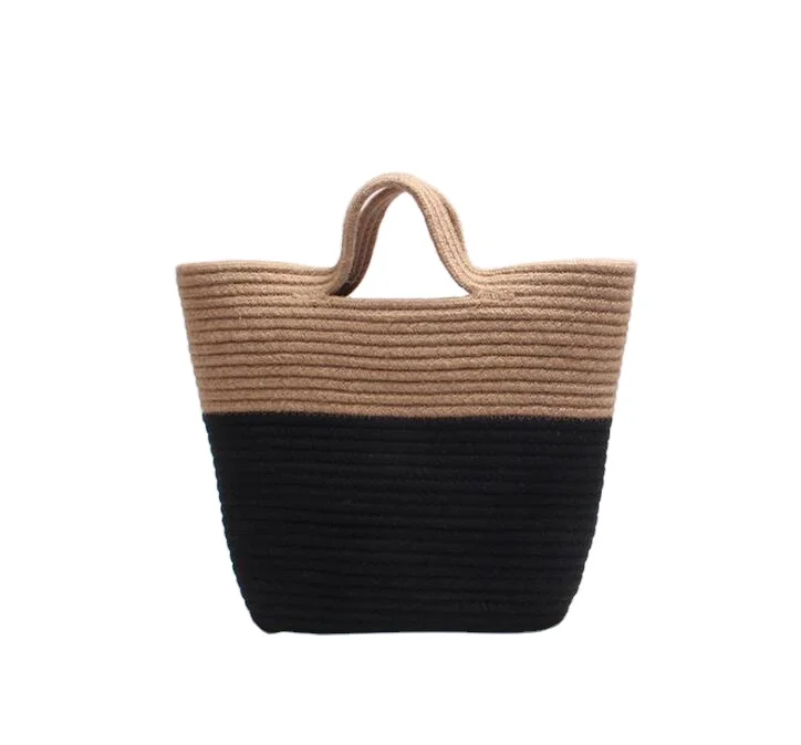 

Factory tassel design beach straw knitted tote bag summer woven paper straw clutch handbags