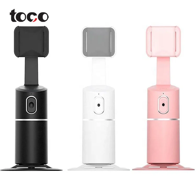 

toco selfie stick 360 rotation iphone Smart Auto Face Tracking rotation auto face with tripod, Black white pink