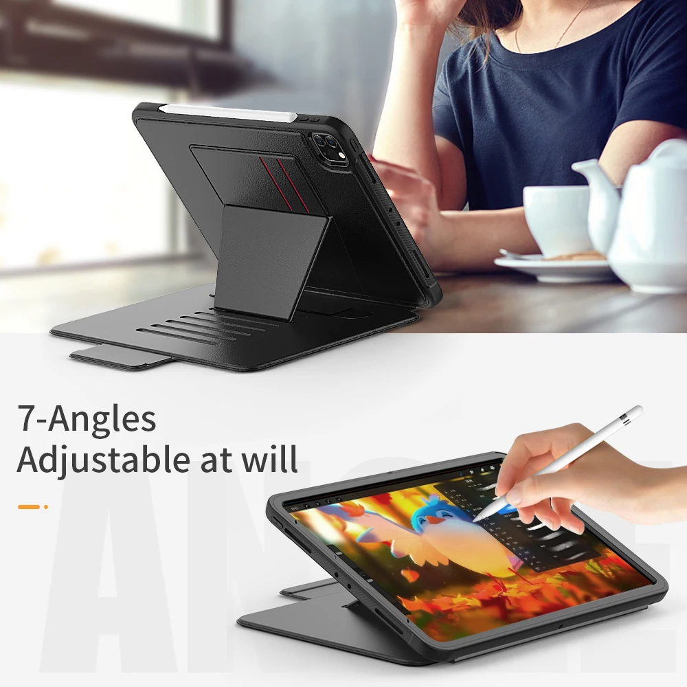 For Ipad Pro 11 2020 / 2018 Case With Stylus Holder Wallet Style Case