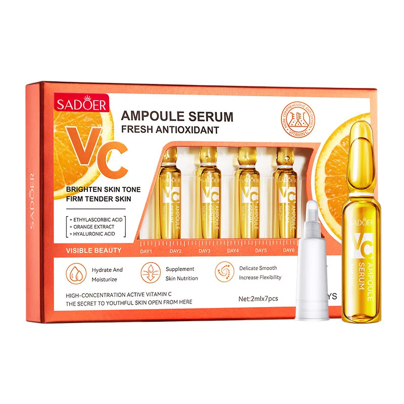 

7pcs Face Ampoule Essence Hyaluronic Acid Serum Moisturizing Skin Care Hydrating Shrink Pores Anti-aging Wrinkle Essence Liquid