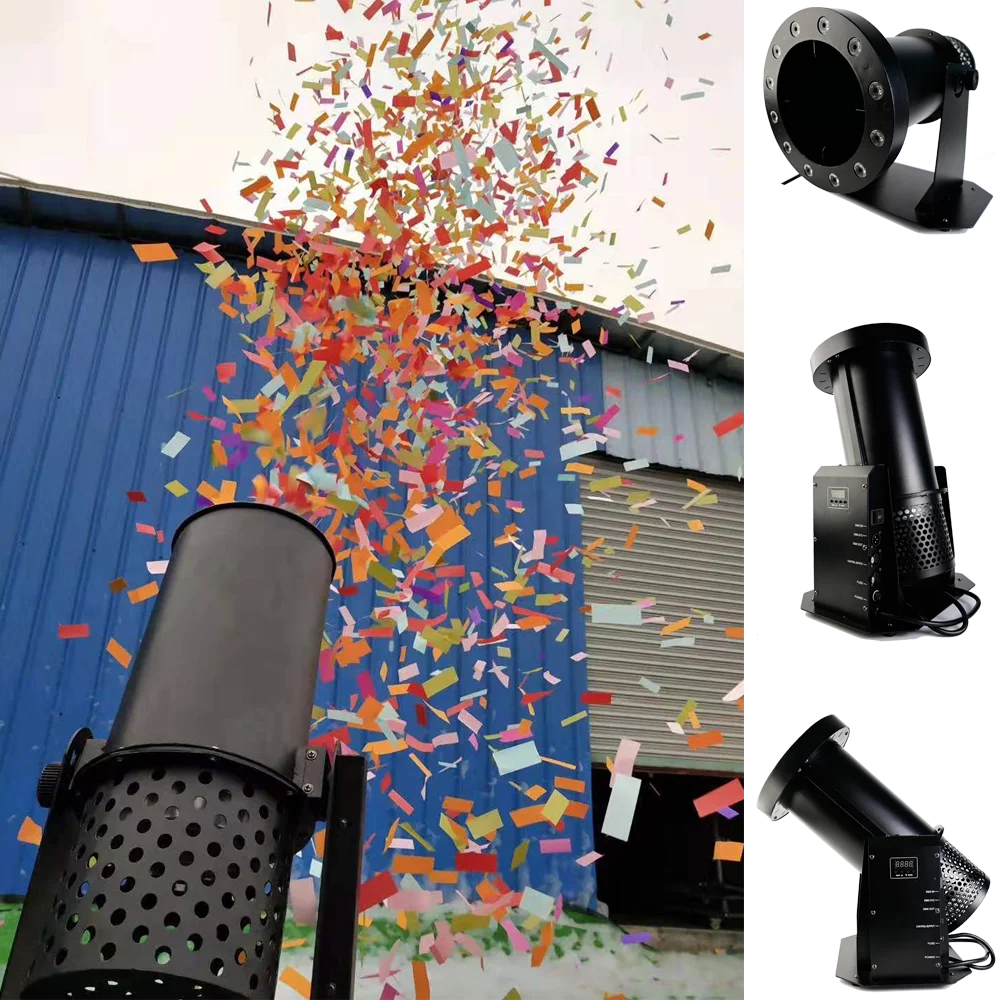 Dmx Control Paper Confetti Blaster Spray Confetti Cannon Blower Led
