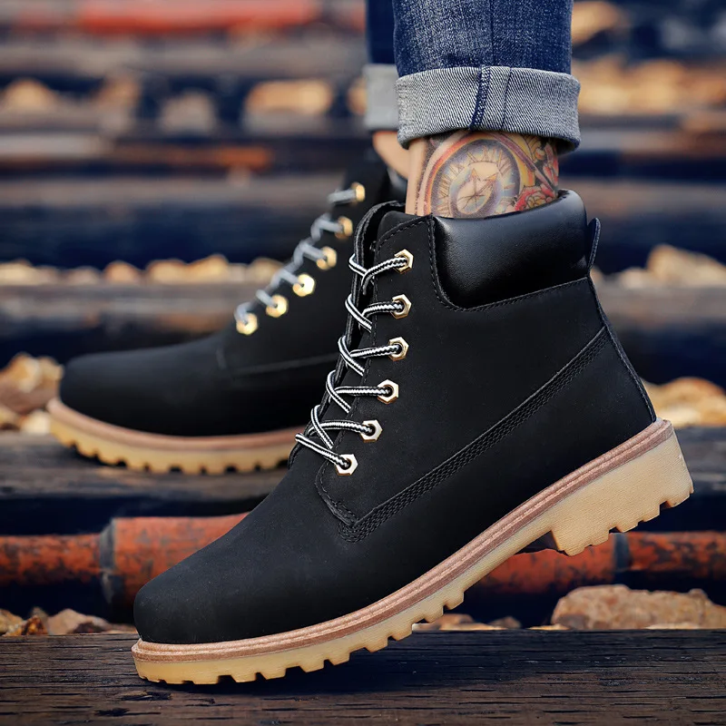 high cut mens boots