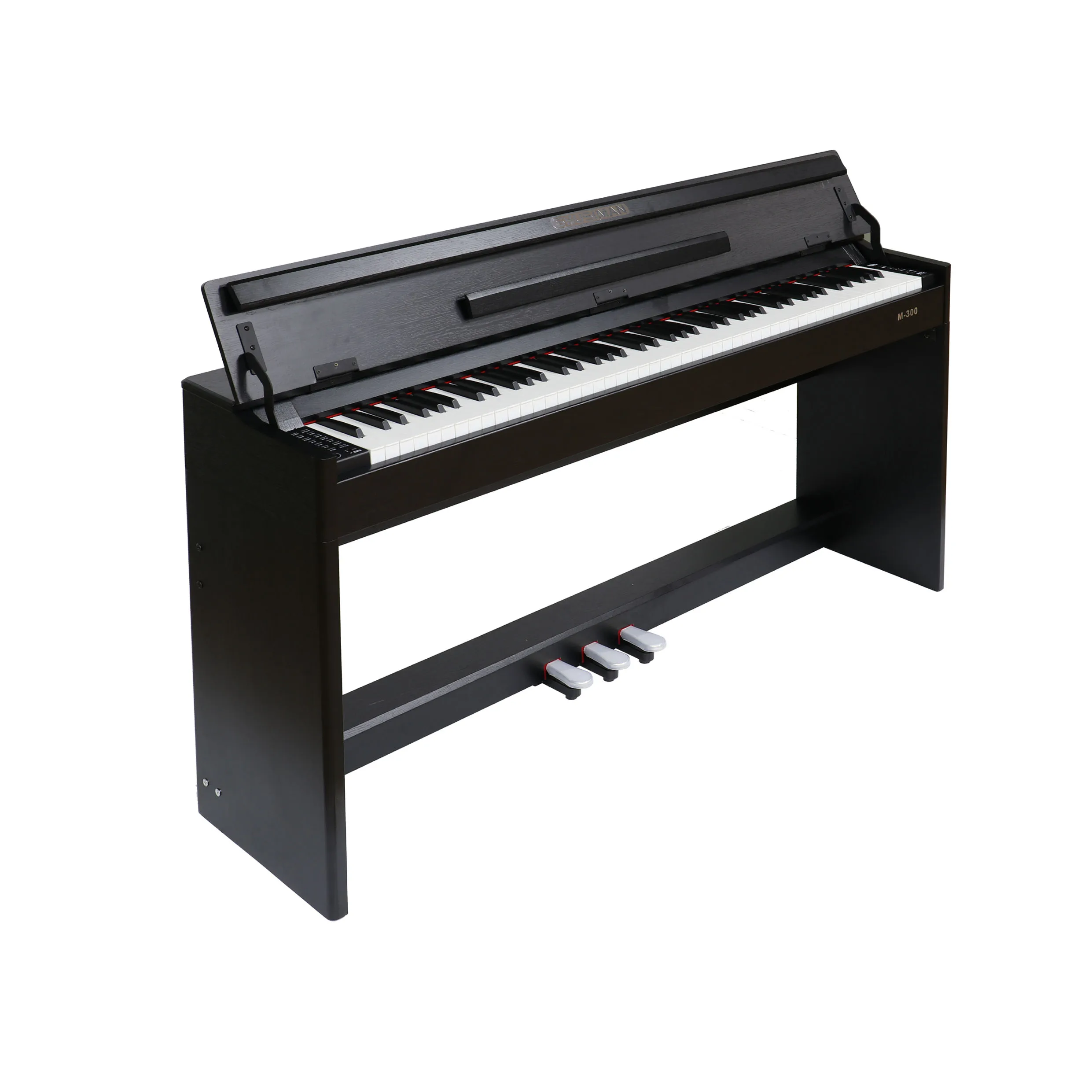 

Black 88 keys hammer action keyboard digital piano midi control practice rhythm for beginners, Black/white
