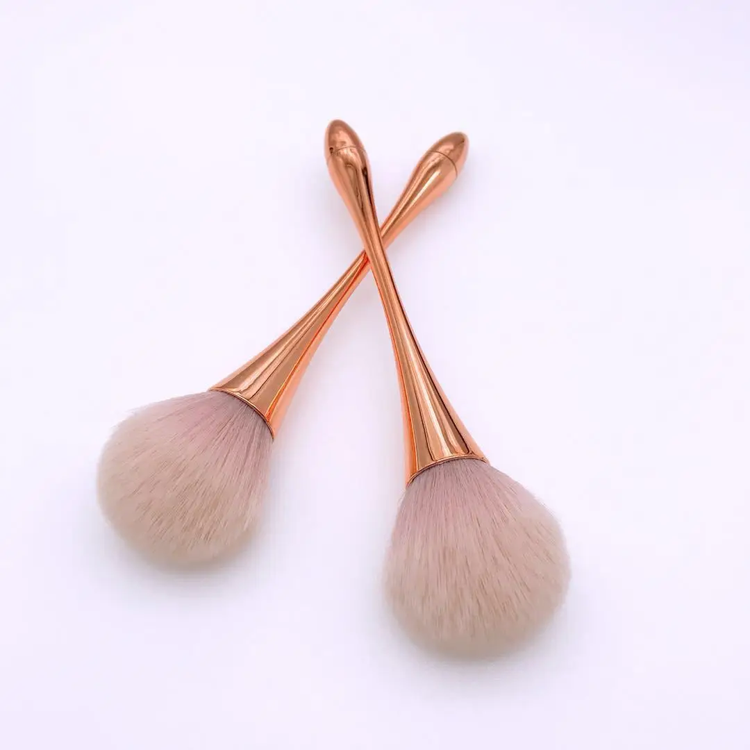 

Single Rose Gold Small Waist Makeup Brush Powder Brush Honey Brush Beauty Tool Pink